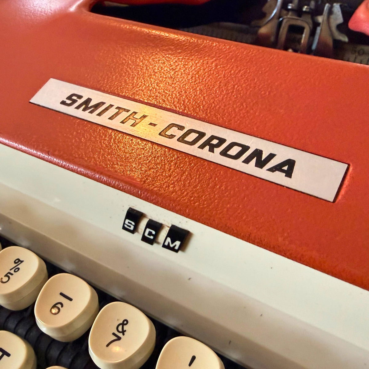 1960s Smith-Corona Galaxie — Red / Orange