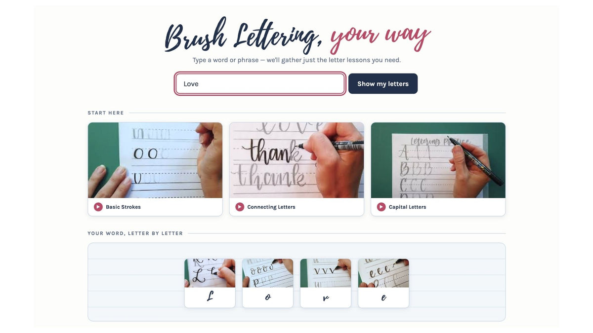 Brush Lettering Your Way