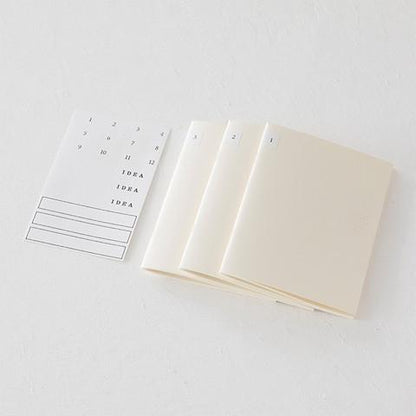 Midori Notebook MD Paper Notebook Light - B6 Slim Ruled - Set of 3