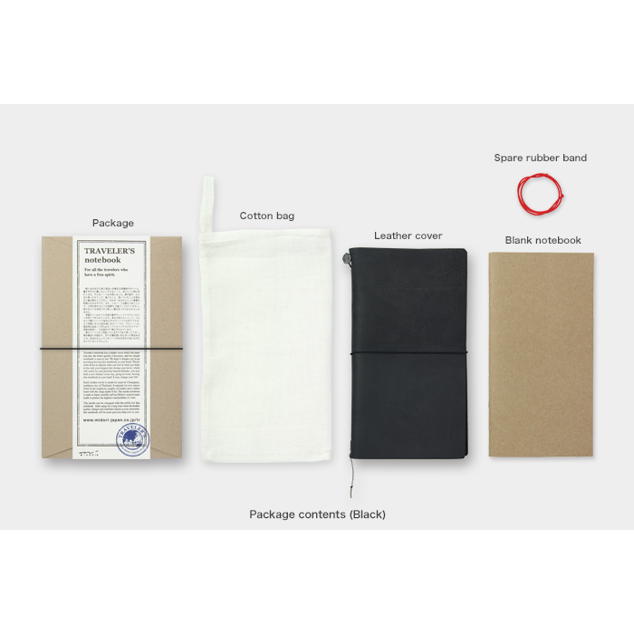 Traveler's Company Japan Traveler's Notebook TRAVELER'S COMPANY Notebook - Black